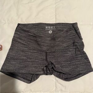 NOBULL Women's Heathered Charcoal Bike Shorts